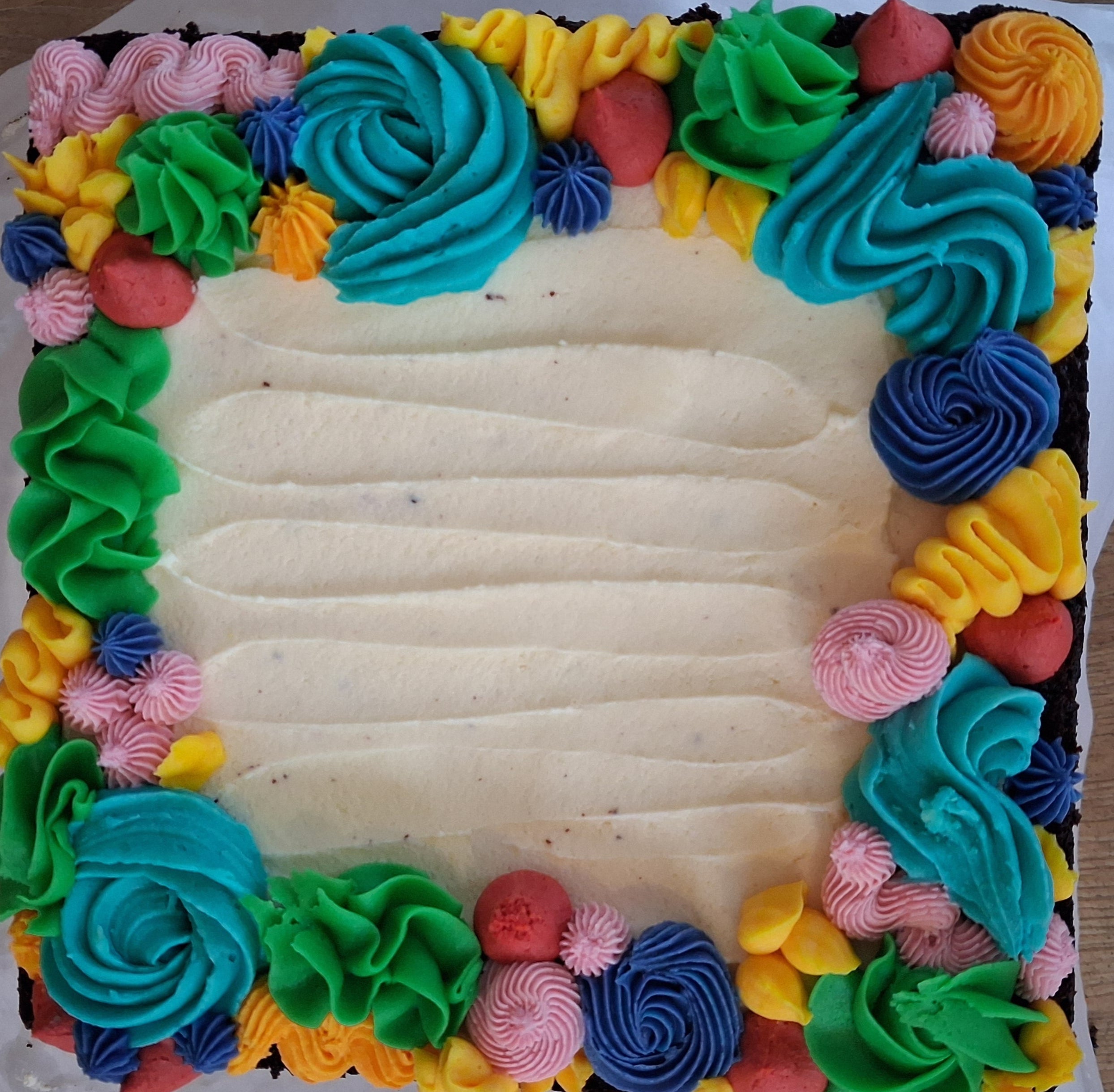 Add your own flair tray cake