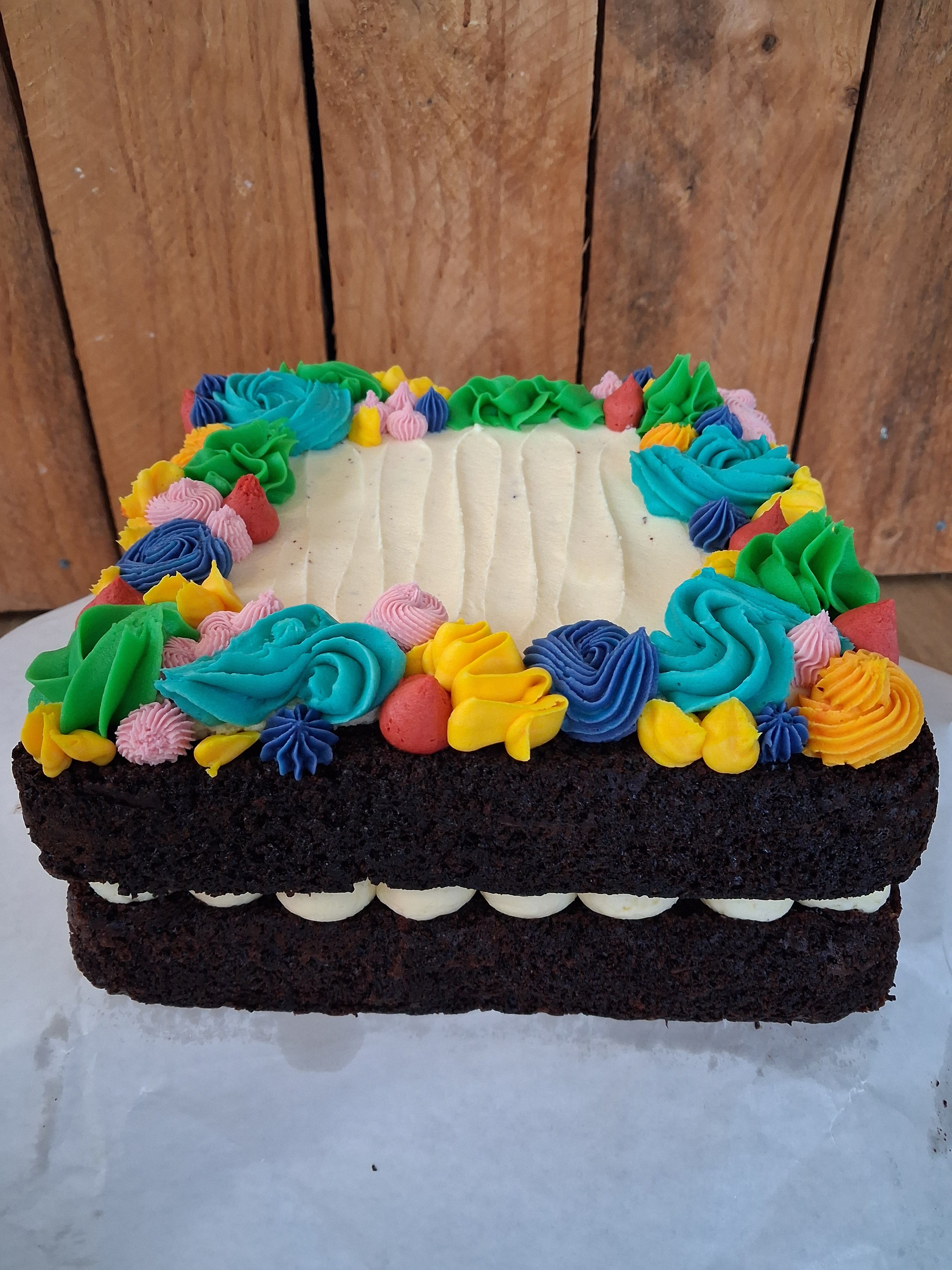 Add your own flair tray cake